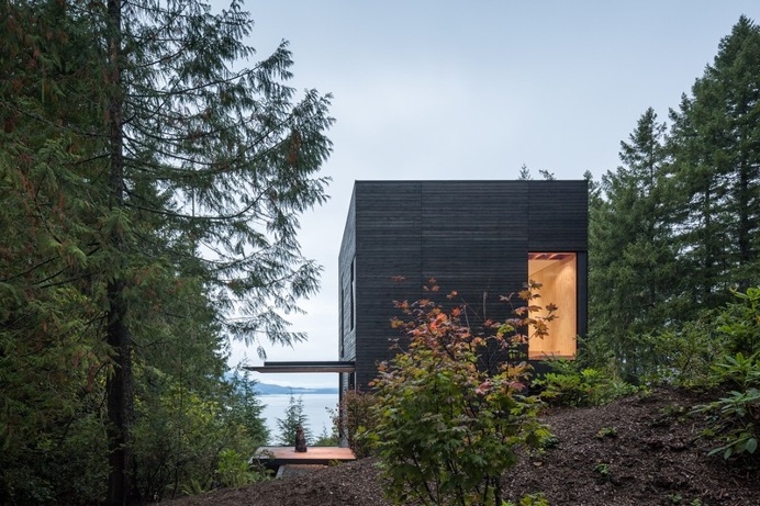 Little House Wrapped in Blackened Timber