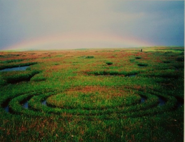 Triple Circlerainbow land art #land #landscape #photography #art #eco #tone #beach