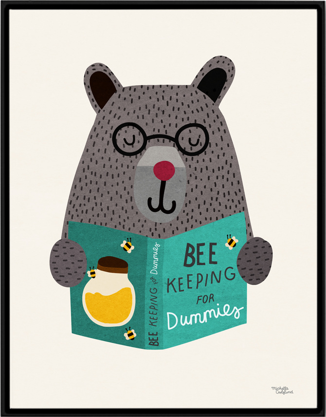 #nordic #design #graphic #illustration #danish#simple #nordicliving #living #interior #kids #room #poster #bear #teddy #bee #study