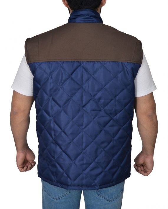 Alex Roe The 5th Wave Diamond Quilted Vest (1) F-B