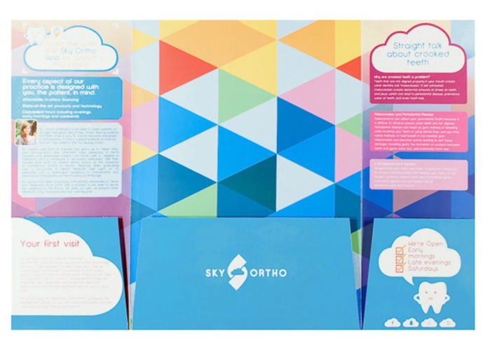 Blue Presentation Folders with Colorful Interior