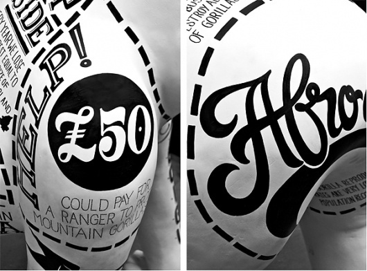 Going Gone Gorilla on the Behance Network #type #lettering #hand #gorilla