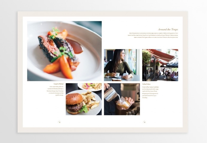 clean grid brochure spread