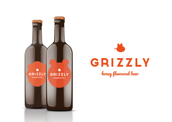 Grizzly Beer on Behance #packaging #beer #bear #bottle