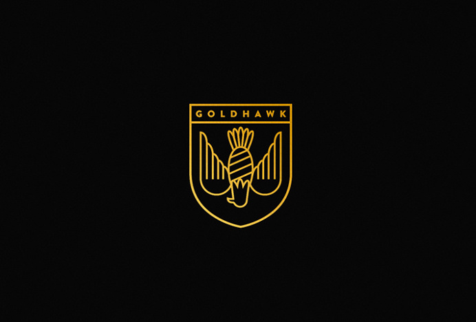 Goldhawk Ale by Don't Try Studio #logotype #logo #mark #gold