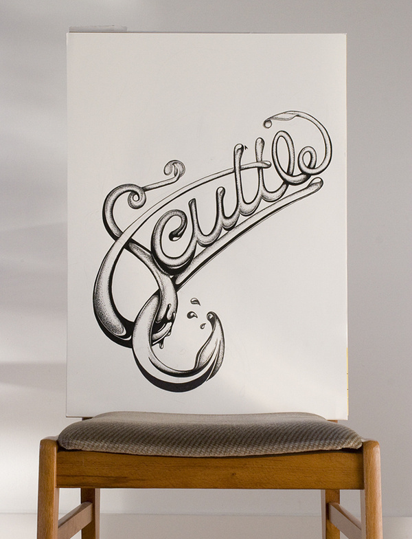 Hand Lettered #lettering #drawn #pointillism #hand #typography