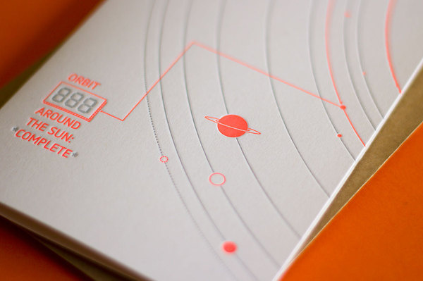 Happy Orbit by The Hungry Workshop #print #letterpress #workshop #space #the #birthday #hungry