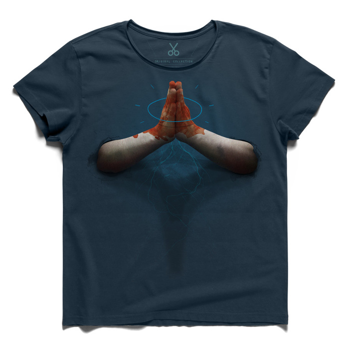 #faith #darkblue #tee #tshirt #religion #hand #blood #arm #angel