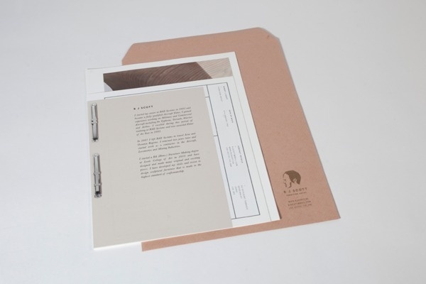 R J Scott #branding #letterpress #book #publication #furniture #natural #identity #logo