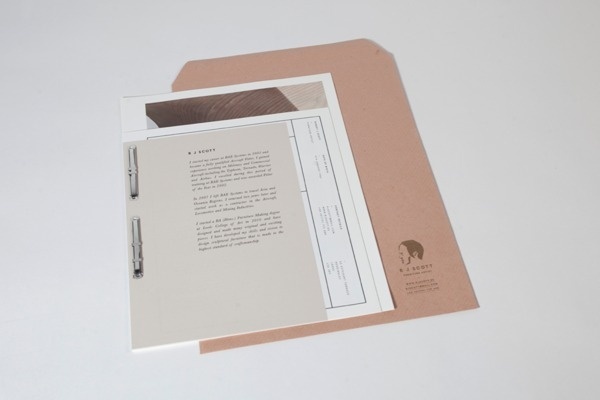 R J Scott #binding #branding #letterpress #book #publication #bronze #furniture #natural #identity #brown #gold #stationery #passport #logo