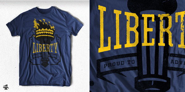 Liberty Torch T shirt design by Smiths Canvas Mintees #shirt