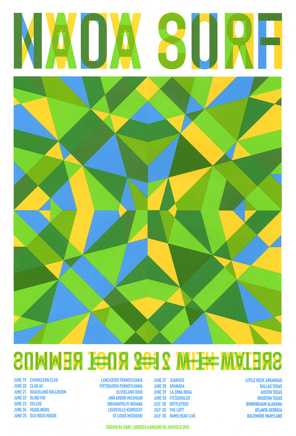 Just finished printing these posters for Nada Surf #geometric #poster