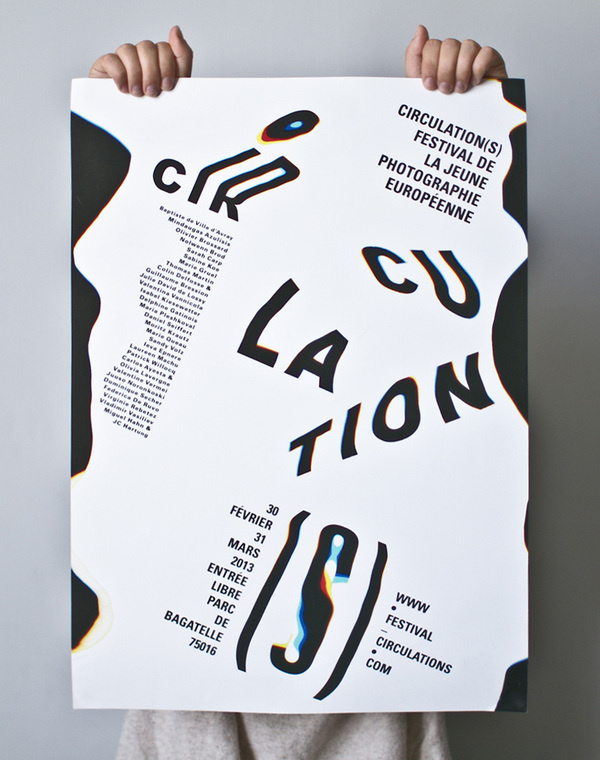 Circulations, poster submitted and designed by Charlotte Ratel (2013)–Type OnlyUnit Editions #print #poster #typography