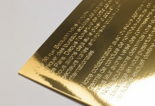 Graphic-ExchanGE - a selection of graphic projects #emboss #associates #nelson #print #shine #gold #shiny