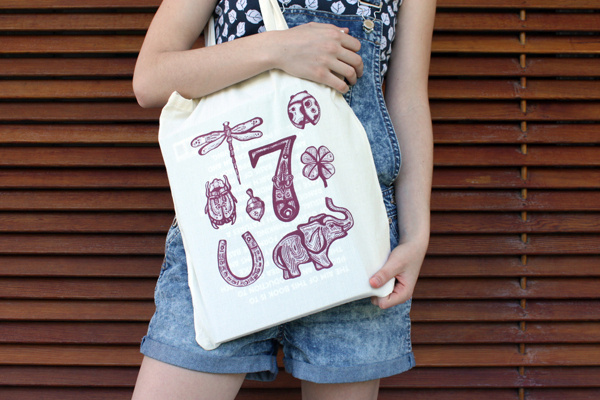 Get Lucky! #tote #silkscreen #get #bag #lucky