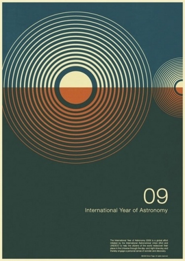 Year of Astronomy poster design | David Airey, graphic designer #modernism #minimalist #david #airey