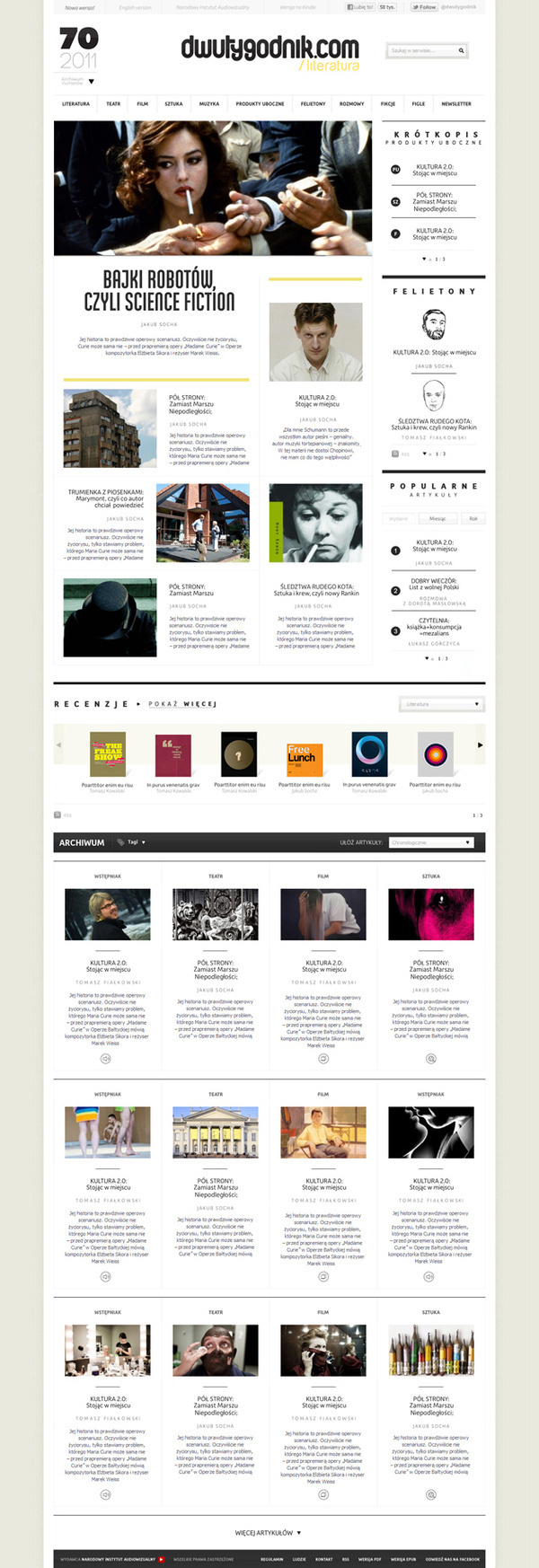 Dwutygodnik.com #clean #white #black #modern