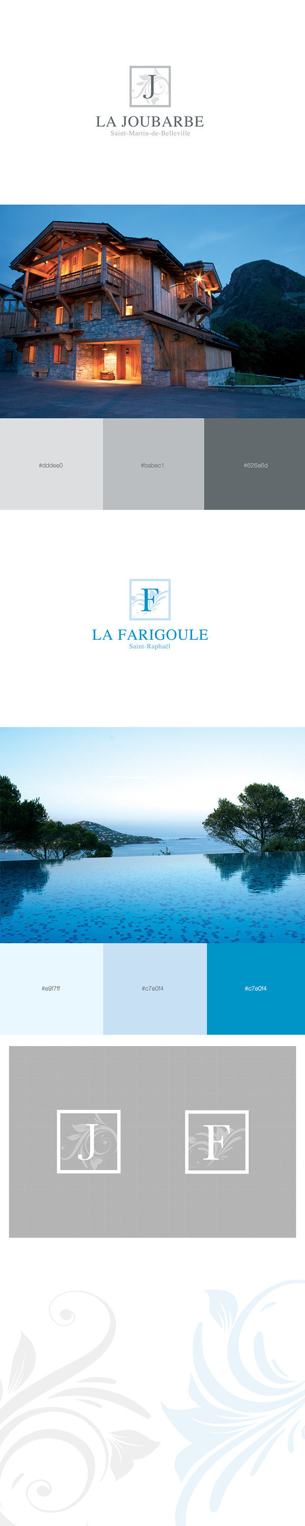 Douce France Location Properties #logotype #brand #identity