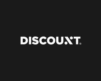 Discount logotype by Paulius Kairevicius #mark #n #logo #percent #expressive #typography