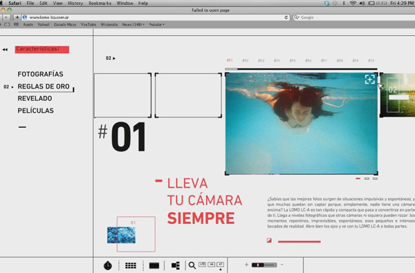 Lomo LC A Website on Behance #layout #photography #web #design