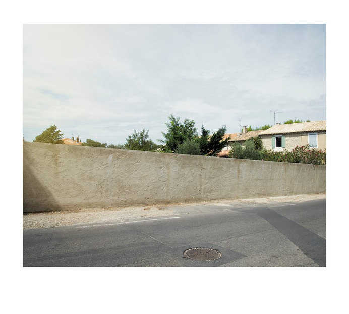road, wall, trees and window. #france #road #wall #window #trees