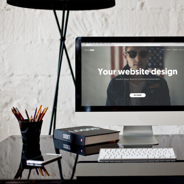 Computer mock up design Free Psd. See more inspiration related to Mockup, Design, Computer, Template, Web, Website, Mock up, Templates, Website template, Screen, Mockups, Up, Computer screen, Web template, Realistic, Real, Web templates, Mock ups, Mock and Ups on Freepik.