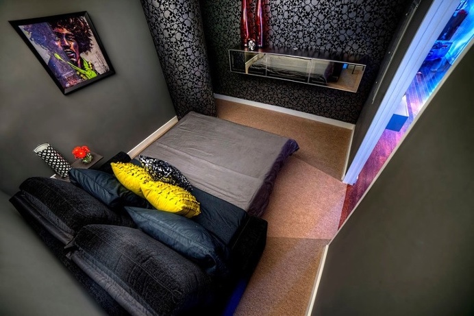 apartment, interior design, guest bedroom