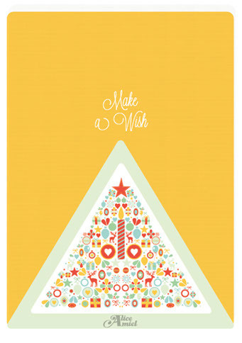 Christmas card made by Alice Amiel - 2012 #carte #swish #tree #card #voeux #christmas #noel