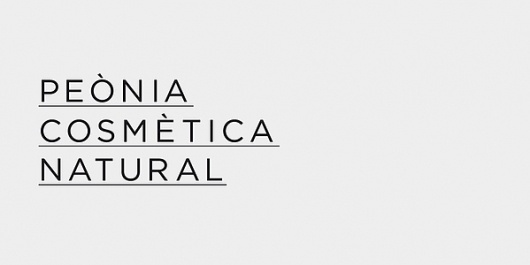 Peònia Cosmètica Natural on Branding Served #mark #branding #word #identity #logo #typography