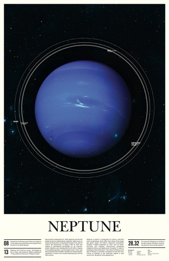Neptune - Under the Milky Way - Ross Berens #space #typ #posters #planets #neptune #typography