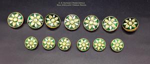 Sherwani Buttons - gold diamond polki kundan meena jadau jewellery