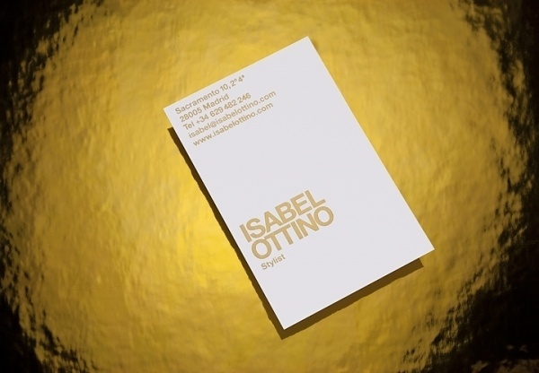 Isabel Ottino / Fashion stylist & consultant. 2011 #card #identity