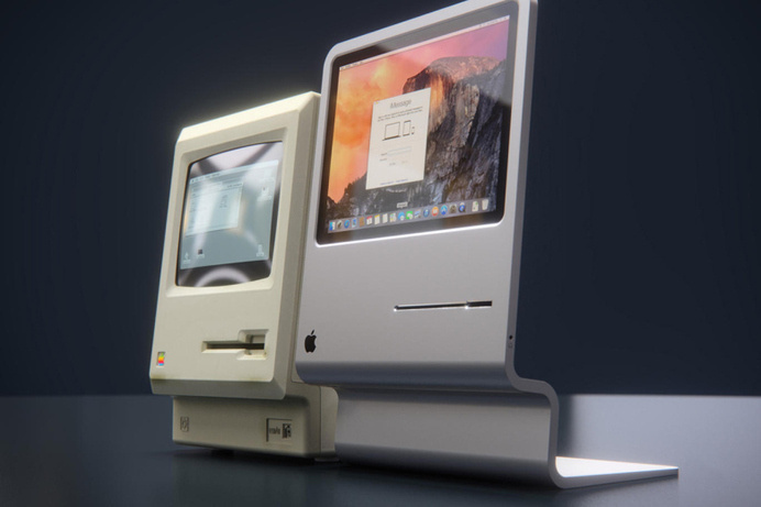 Macintosh Inspired Compact Desktop Computer By Curved/labs #computer #desktop #apple #nostalgic #compact #nostalgia #vintage #1984 #macintosh