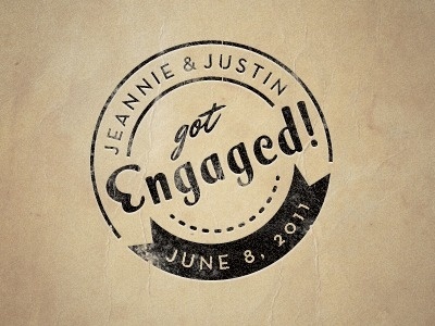 Dribbble - Engagement Stamp by Justin Hall #seal #stamp