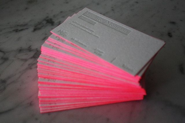 Neon business card by OF THE HOLY BLOOD #card