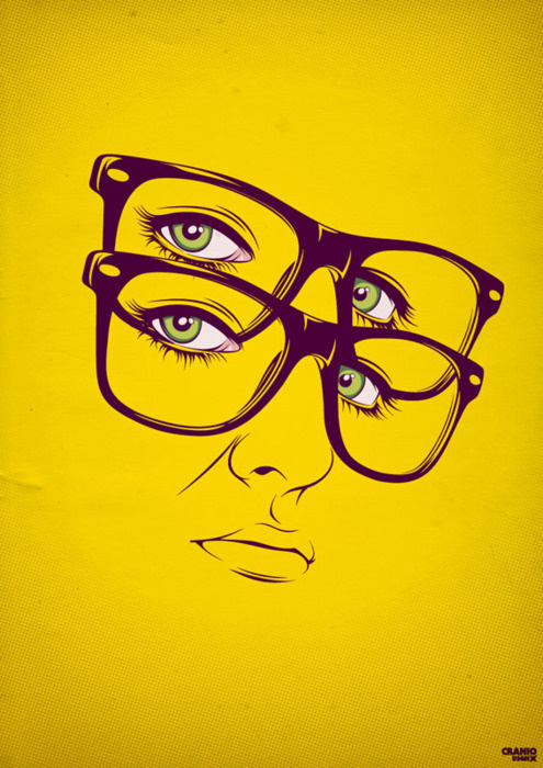 Graphic design #glasses #yellow