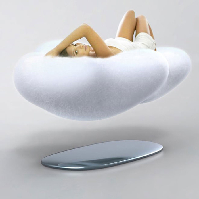 With Cloud Couch, take your time to relax in mid air on an ultra comfortable sofa. #modern #design #home #product #furniture #industrial #style