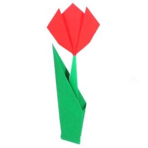 How to make an easy origami tulip (http://www.origami-flower.org/howto-origami-tulip.php)