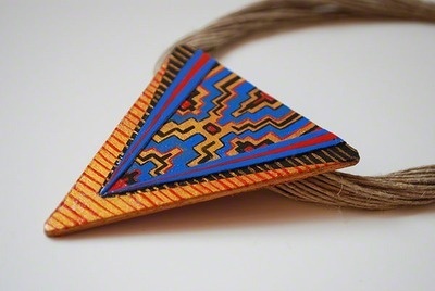 Zaczarowana Walizka #etnic #rope #jewellery #triangle #jewelry #recycling #gold #necklace #fashion