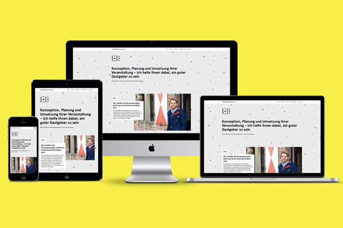 Eventbüro Bettray by Paul Schoemaker #website #web design #yellow