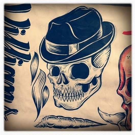Design;Defined | www.designdefined.co.uk #skull #head #label