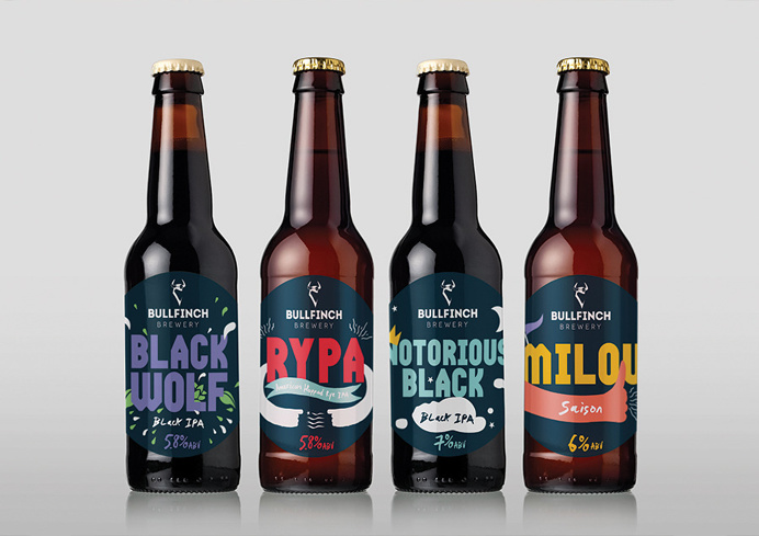 Bottles, Beer Branding, Typography, Illustration