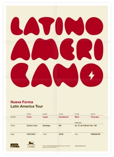 Nueva Forma Latin America Tour Poster