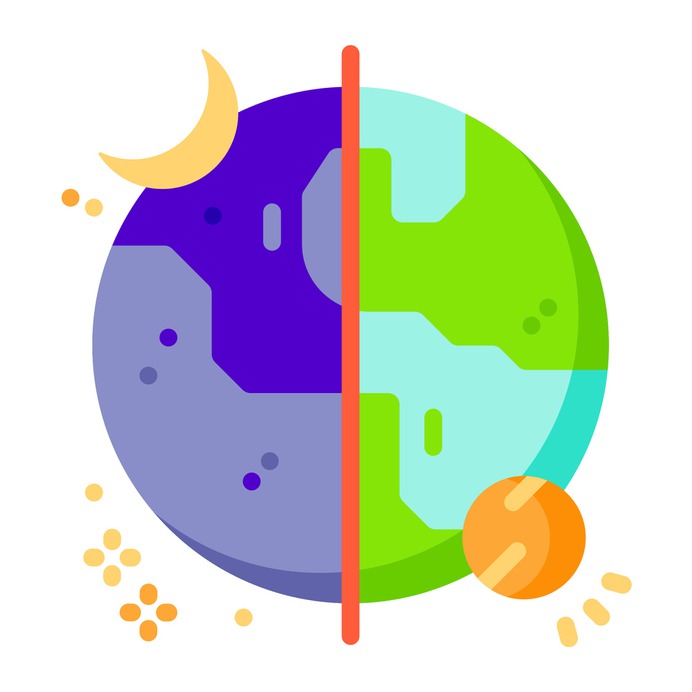 See more icon inspiration related to earth, space, time and date, miscellaneous, orbit, day and night, rotation, education and nature on Flaticon.