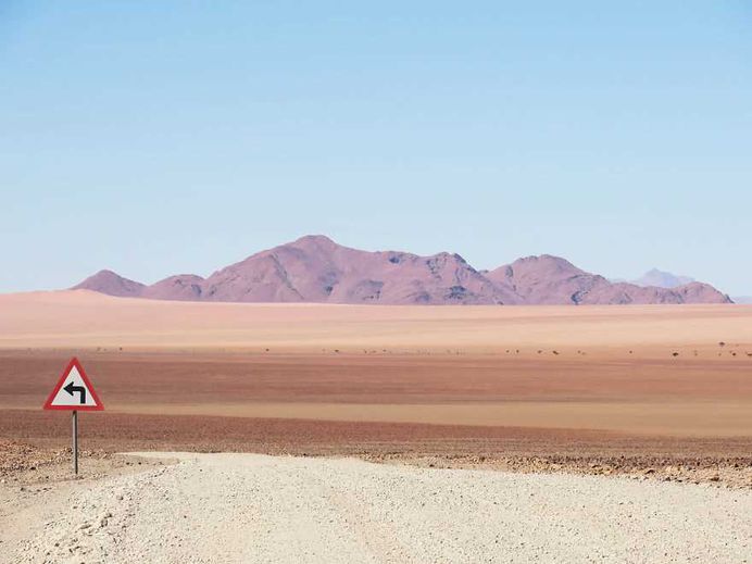 Lonely Road Signs of Namibia: Landscape Photography by Helin Bereket
