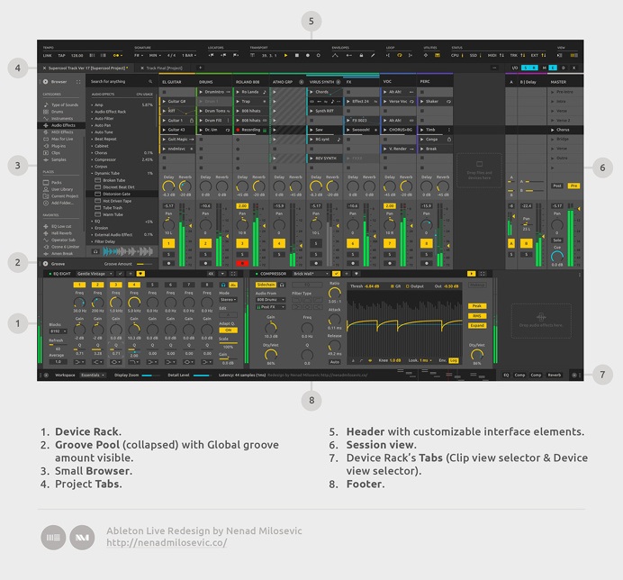 Ableton Live Redesign on Behance