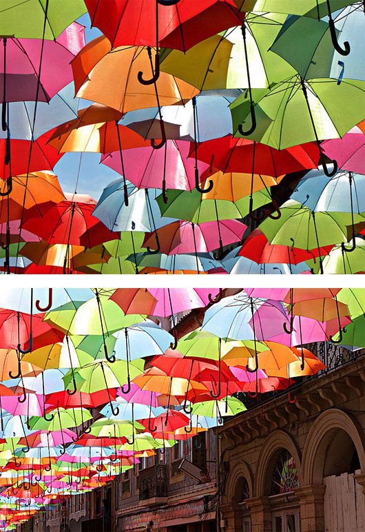 Colourful Floating Umbrellas in Agueda, Portugal – Inspiration Grid | Design Inspiration