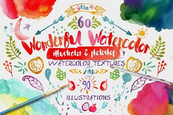 Wonderful Watercolor Design Pack - Textures