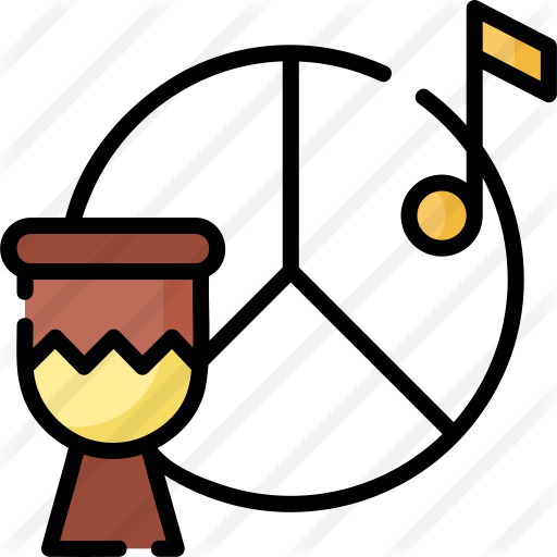 See more icon inspiration related to peace symbol, shapes and symbols, music and multimedia, reggae, rythm, percussion instrument, musical instrument, percussion, orchestra, drum and music on Flaticon.