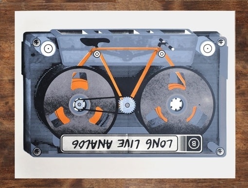 Design Work Life » Etsy Finds: Man vs. Ink #tape #illustration #drawn #bike #hand